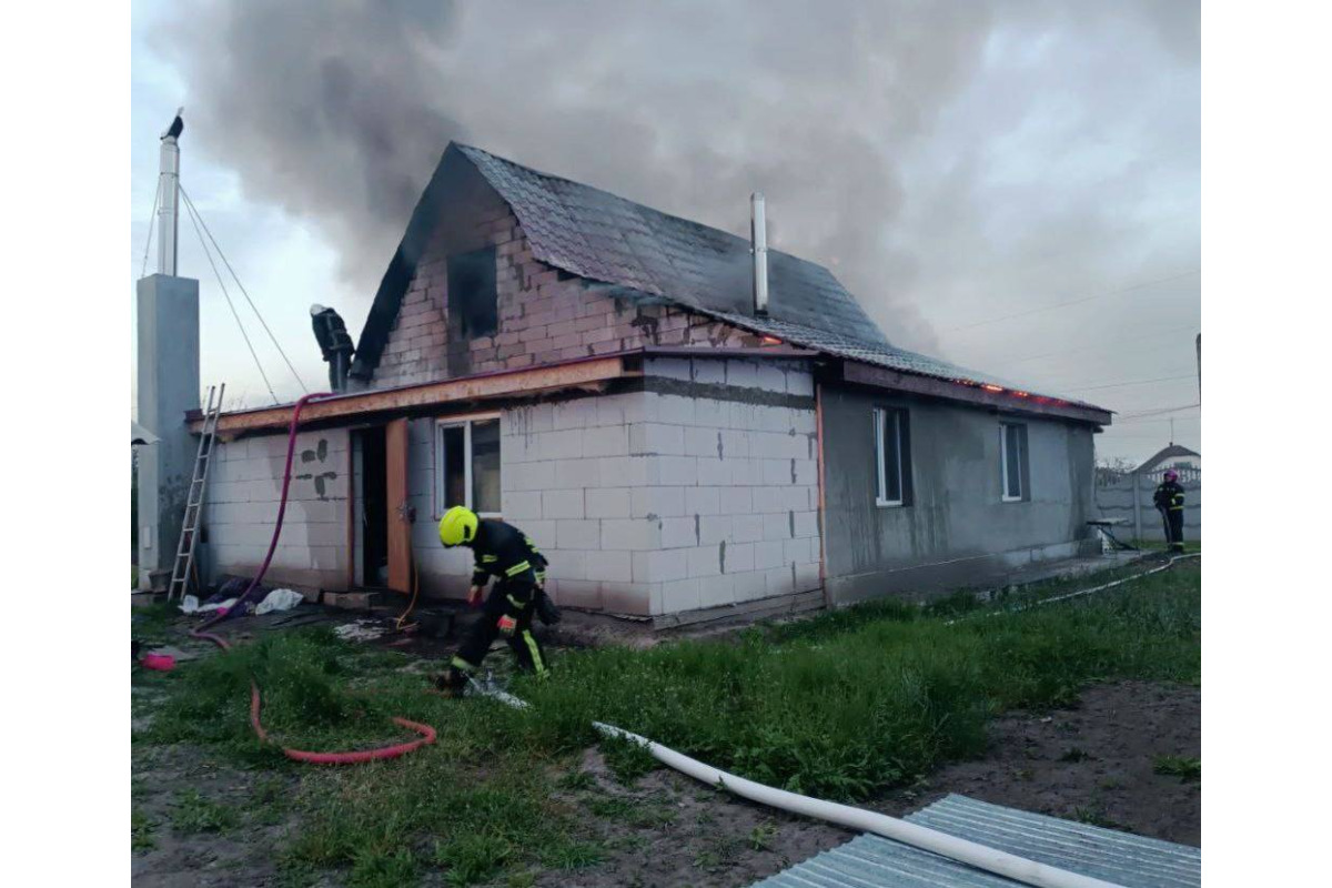 На Білоцерківщині горів приватний житловий будинок
