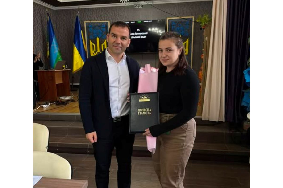 Юна чемпіонка зі світовим “золотом”: Гатненська сільрада нагородила Євгенію Кедич