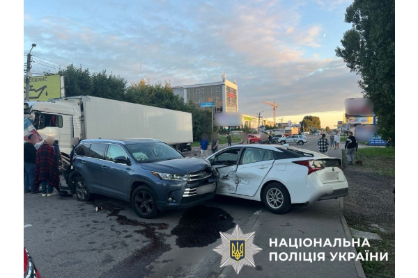 У Софіївській Борщагівці зіткнулися кілька автомобілів: поліція проводить розслідування
