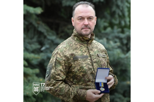 Військовослужбовець Руслан Савчук відзначений медаллю Ірпінської громади