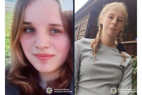 Поліція Київщини розшукує 15-річну Софію Симоненко та 14-річну Сніжану Коломійчук з села Підлісся Великодимерської громади