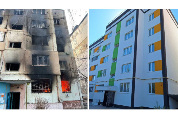 У Макарові мешканці зруйнованої п’ятиповерхівки готуються до повернення