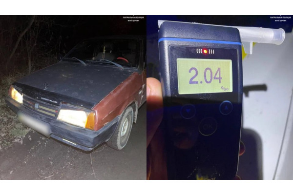Поблизу Тетієва п'яний водій двічі намагався втекти від патрульних