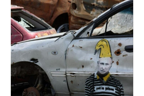 Відомий німецький художник Bananensprayer залишив свої графіті в Ірпені
