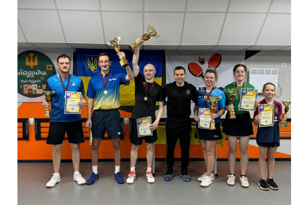 Відбувся відкритий чемпіонат Київщини серед дорослих з настільного тенісу