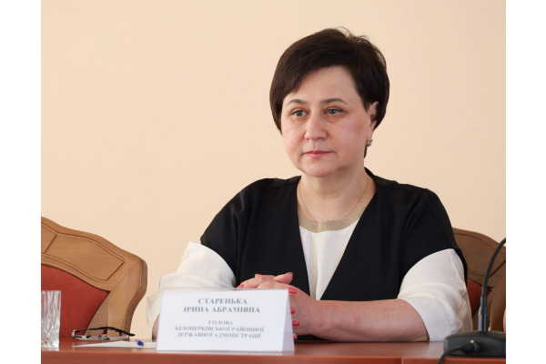 Микола Калашник представив голову Білоцерківської РДА Ірину Стареньку
