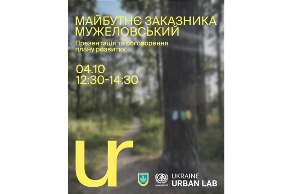 В Ірпені проведуть презентацію проєкту розвитку парку Мужеловський