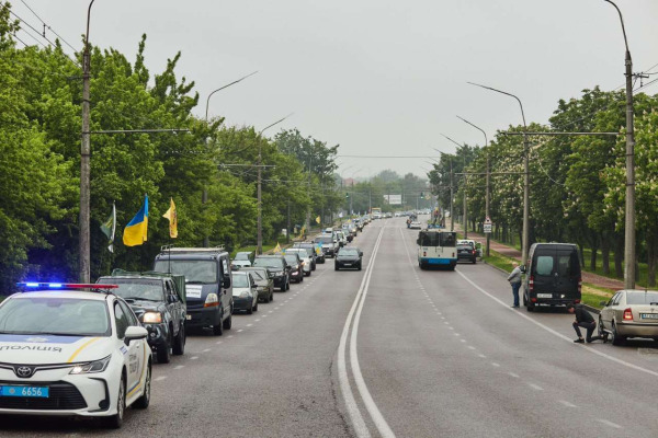 До річниці 114-ї бригади ТрО у Білій Церкві відбувся автопробіг