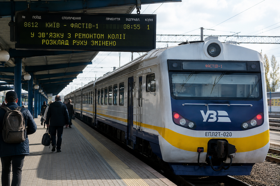 На Фастівщині зміниться розклад руху приміських поїздів через ремонт колії