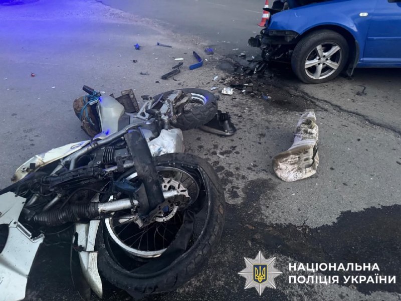 Мотоцикліст отримав травми в аварії на Київщині