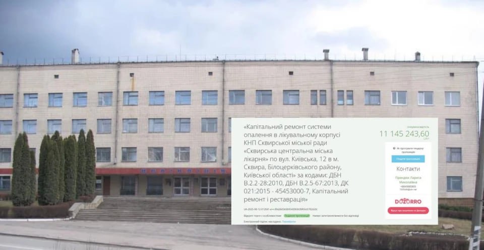 У Сквирській лікарні планують оновити систему опалення за понад 11 млн грн