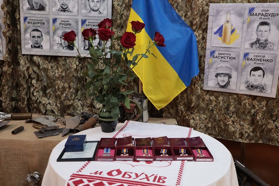 В Обухівській громаді посмертно відзначили загиблих захисників України