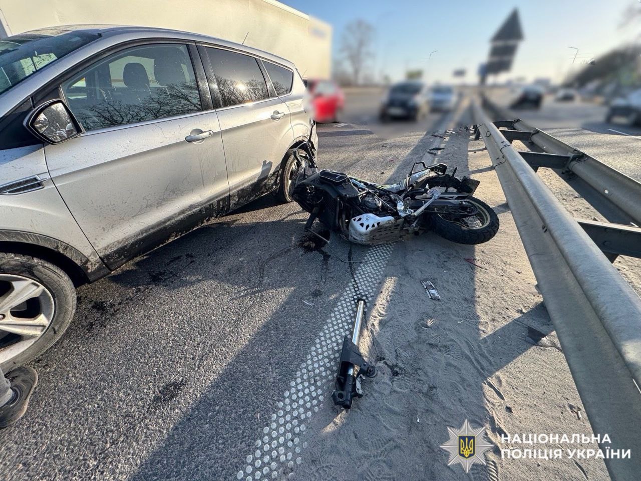 На Київщині у ДТП травмувався мотоцикліст