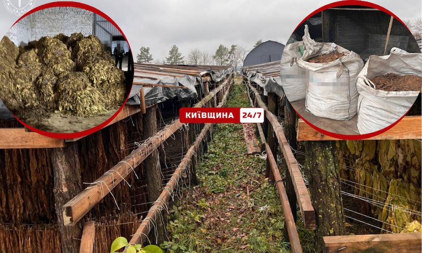 На Київщині викрили підпільну тютюнову фабрику та вилучили продукції на понад 25 млн грн