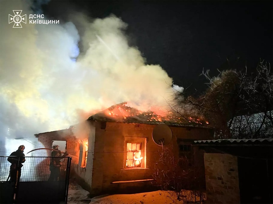 У Гострій Могилі на Білоцерківщині горів приватний будинок