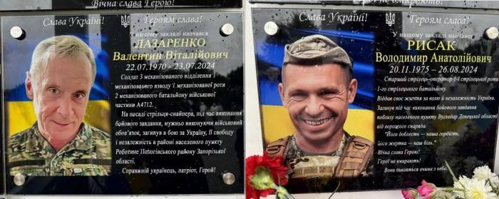 На фасаді Ольшаницького ліцею відкрили меморіальні дошки загиблим Героям