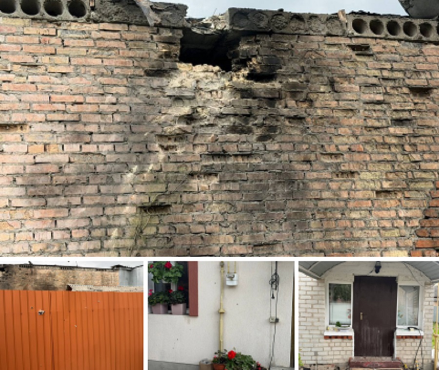 У Броварах через падіння уламків БПЛА пошкоджено будинки та підприємство