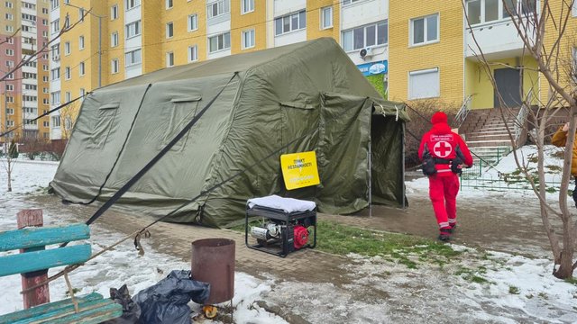 Український Червоний Хрест забезпечує роботу пунктів допомоги у Вишгороді