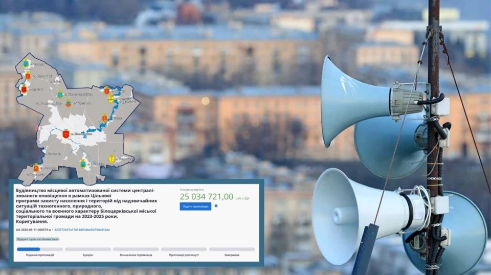 Біла Церква інвестує понад 25 мільйонів у нову систему оповіщення населення