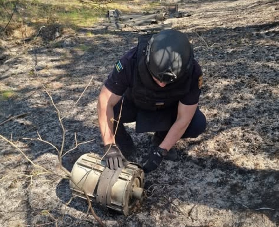 На Київщині піротехніки знищили бойову частину БпЛА «Герань-2»