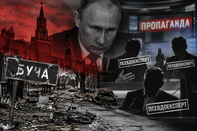 Заперечення злочинів у Бучі: Кремль просуває заяви псевдоекспертів