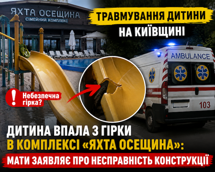 Дитина впала з висоти на території «Яхти Осещина»: мати вимагає відповідальності
