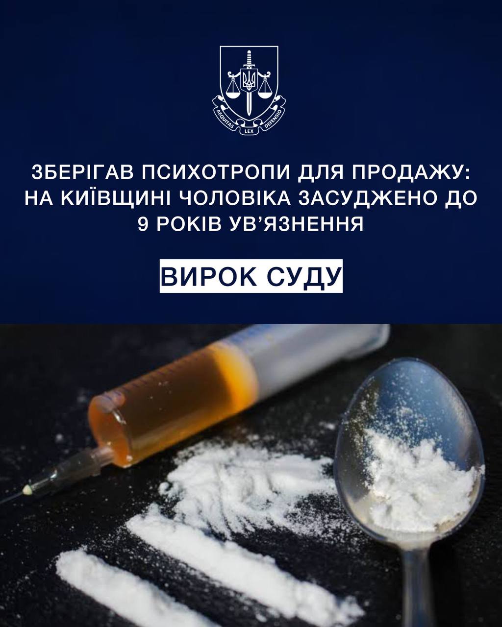 Зберігав психотропи для продажу: на Київщині чоловіка засуджено до 9 років ув’язнення