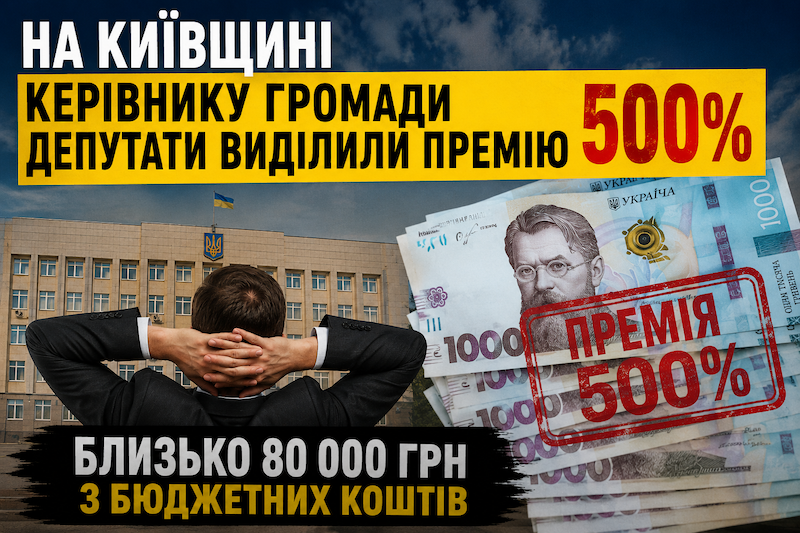 На Київщині керівнику громади депутати виділили премію 500%