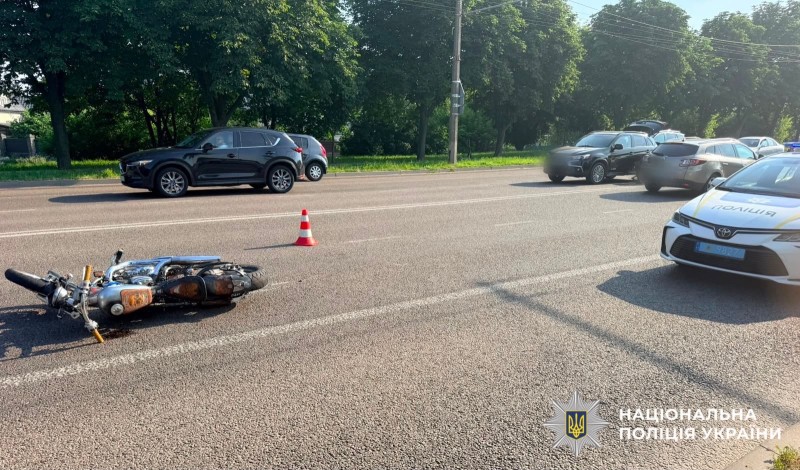 Поліція розслідує смертельну ДТП у Білій Церкві, де загинув водій мотоцикла
