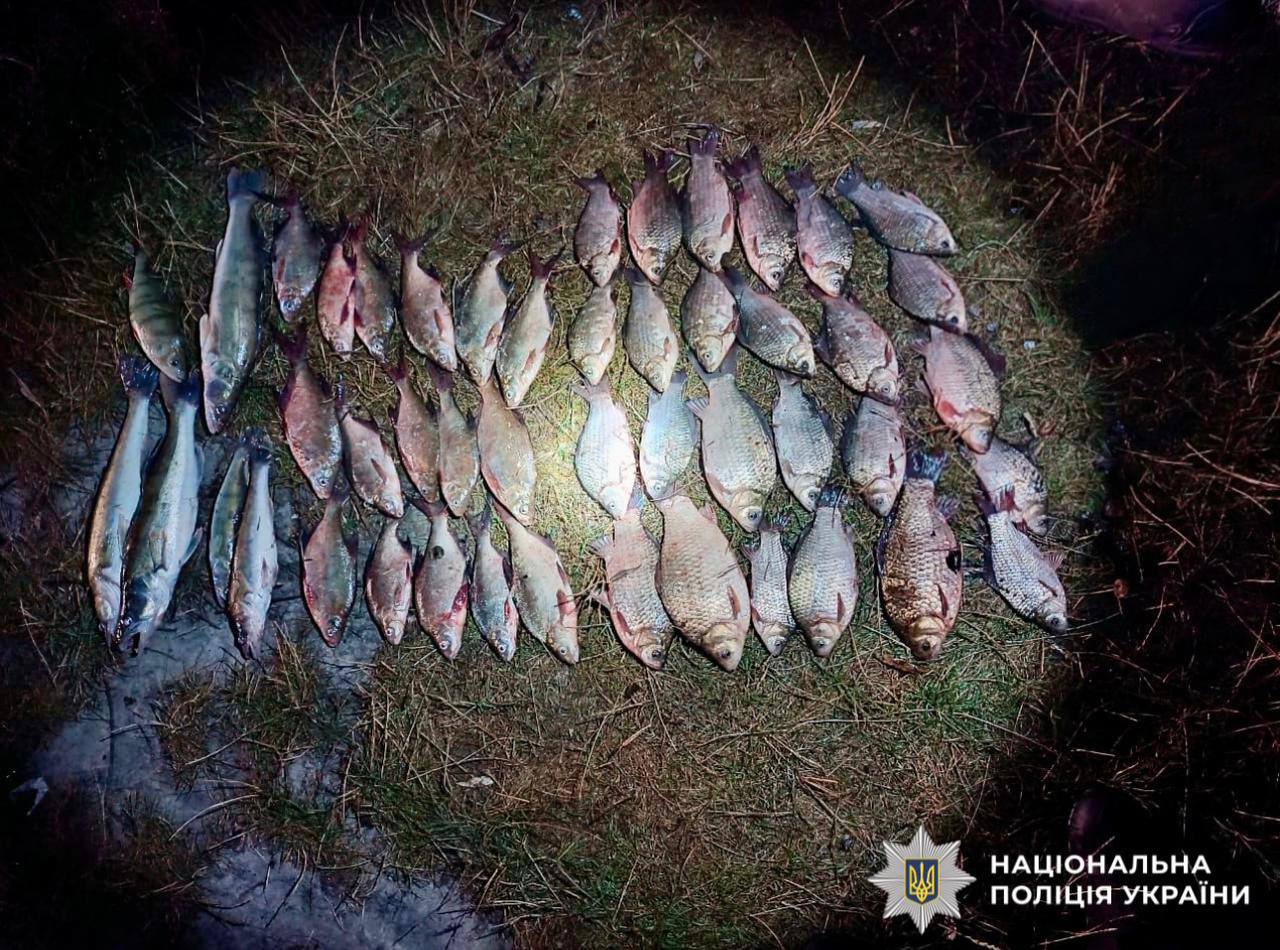 Незаконний улов риби майже на 92 тисячі гривень: поліцейські Київщини задокументували браконьєра