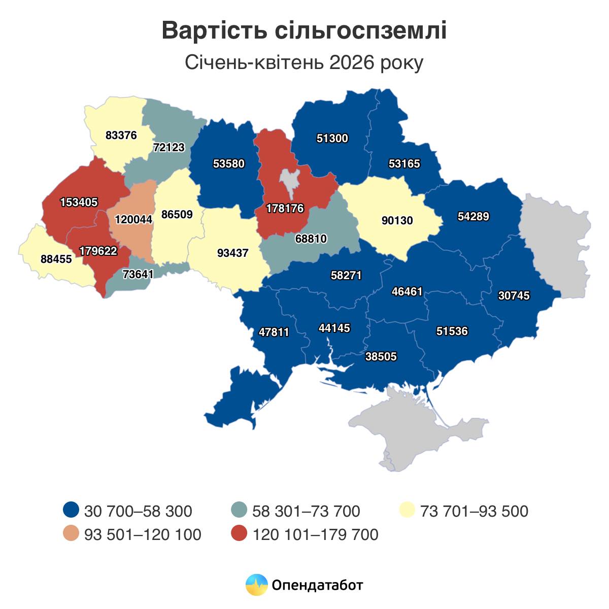 Київщина серед лідерів вартості сільськогосподарської землі