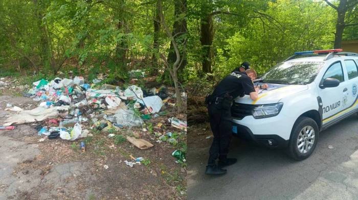 Біля Сквири ліквідовують стихійне сміттєзвалище вздовж лісосмуги
