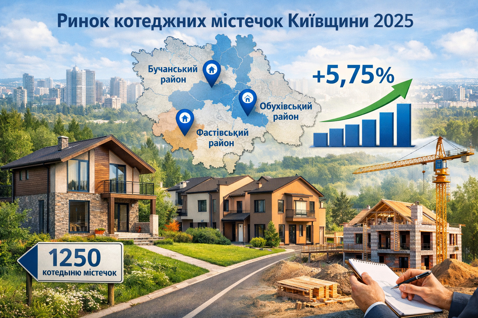 Бучанський район утримує лідерство на ринку котеджних містечок Київщини