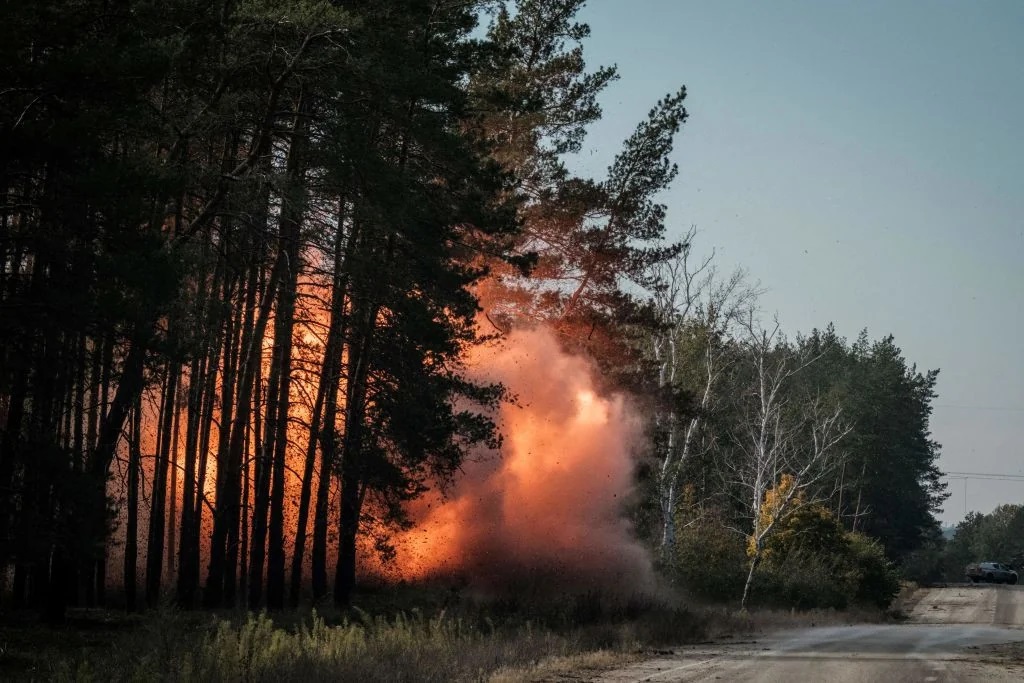 За тиждень на Київщині уламки дронів спричинили лісові пожежі на 17,5 га